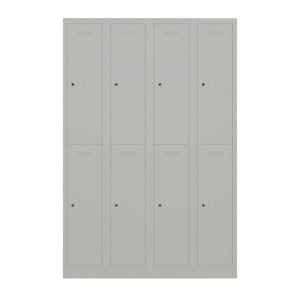 Bisley Garderobenschrank Primary Locker, 4 Abteile, je 2 Fächer, 667 york, PL3050Q2667