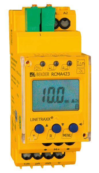 ELMAG Differenstrom-Überwachungsgerät BENDER RCMA423 für Stromerzeuger bis 250kVA (entsprechend FI- Schutzschalter allstromsensitiv), 53728