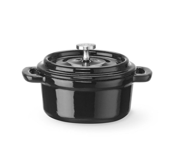 Hendi Emaillierter Gusseisentopf, 0,27 l schwarz, 626894