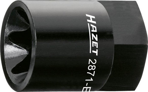 Hazet Bremssattel TORX® Einsatz, Außen-Sechskant 22 mm, Außen TORX® Profil, E20, 2871-E20