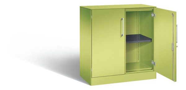 C+P Sideboard mit Flügeltüren Asisto, H915xB800xT435mm, Farbe: Viridingrün / Viridingrün, Bügelgriff, 2 OH, 141053-000 S10210