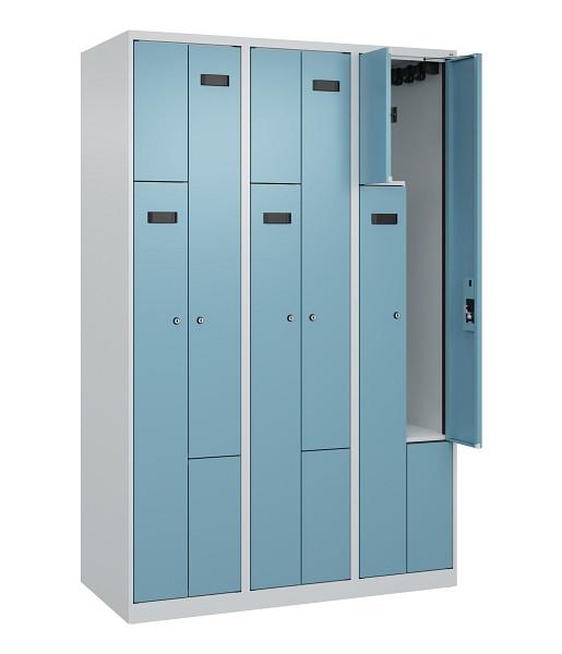 C+P Z-Spind Evolo PLUS, 6 Fächer, 1850x1200x500mm, 7035/0010, Zylinderschloss, 049003-326 S10036