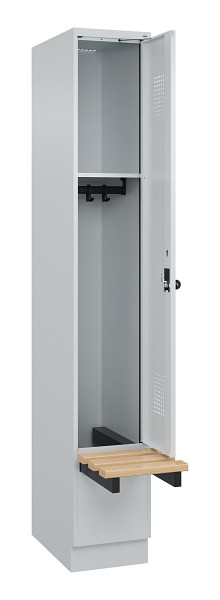 C+P Spind Evolo PLUS, 1 Abteile, 1950x300x815mm, 7035/7035, Drehriegel, 049040-10 S10013