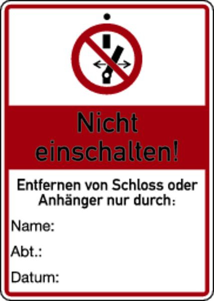 Schilder Klar Nicht einschalten!, 105x148x1.5 mm Kunststoff, 7126/71
