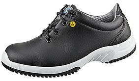 ABEBA ESD-Sicherheitsschuhe uni6 Halbschuh schwarz ESD, S2, Ristbereich mit Schnürung, Mikrofaser, 31781-36