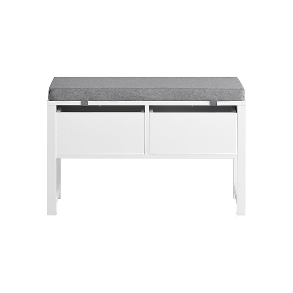 SoBuy Schuhbank mit 2 Schubladen 72x30x46 cm, Klassisch, FSR88-W
