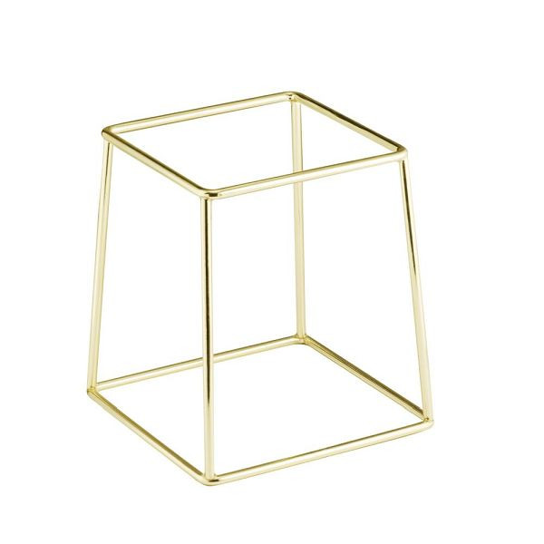 APS Buffetständer MULTI - Metall, 18 x 18 cm, Höhe 20 cm, gold, stapelbar, anti Rutsch beschichtet, 33313