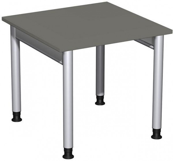 geramöbel Schreibtisch höhenverstellbar, 800x800x680-820, Graphit/Silber, N-657101-GS