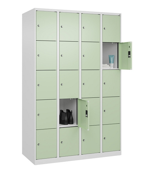 C+P Schließfachschrank Evolo PLUS, 20 Fächer, 1850x1200x500mm, 9016/6019, 049000-405 S10019