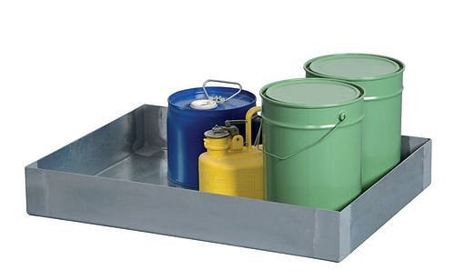 DENIOS Kleingebindewanne KBE 9030 aus Edelstahl, 30 Liter Auffangvolumen, 183507