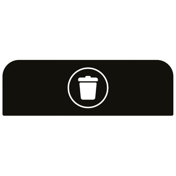 STEIN HGS Configure Recycling-Station Hinweistafel Abfall, schwarz, 87 Liter, DE, 84082.0003