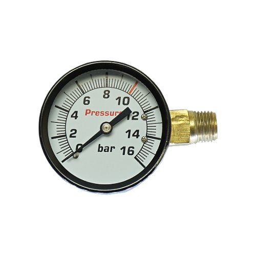 AEROTEC Manometer 16 bar 50 mm - 1/4 Zoll AG rechts, 9052106-PS