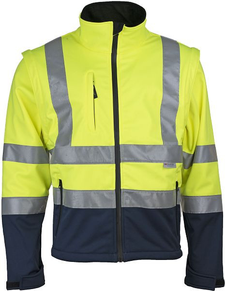 ASATEX Prevent ® Warnschutz-Softshell-Jacken, abtrennbare Ärmel, Farbe: gelb/blau Größe: 2XL, 8060GB-XXL