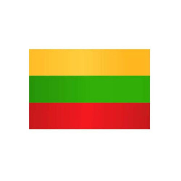 Stein HGS Länderflagge Litauen, 60 x 90 cm (Querformat), mit Seil und Schlaufe, FlagTop 160 g/m², für Fahnenmasten 6 m, ohne Hohlsaum, 27123