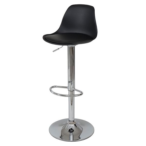 Mendler 2er-Set Barhocker HWC-B14, Tresenhocker Barstuhl Drehhocker, Kunstleder, schwarz, 60084