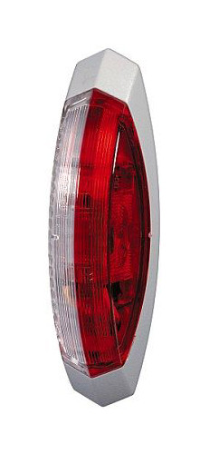HELLA Umrissleuchte, Halogen, 24V, Anbau, ECE, Lichtscheibenfarbe: klar/rot, links/seitlicher Anbau, 2XS 008 479-047