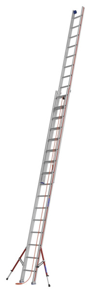 HYMER Seilzugleiter, zweiteilig, 2x16 Sprossen, Länge eingefahren 4,74 m / ausgefahren 8,38 m, 605132