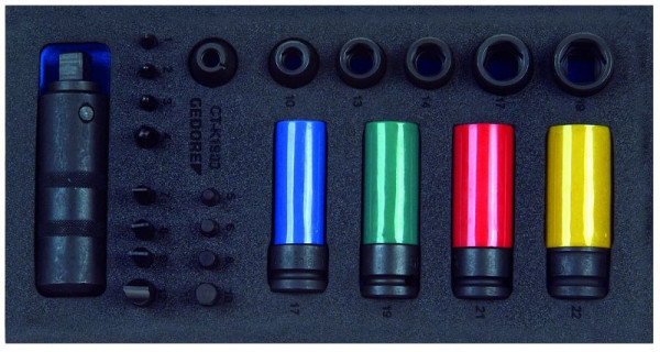 GEDORE Schaumeinlage leer, Schraubenlöser-Sortiment 1/2'', CT, 2322471
