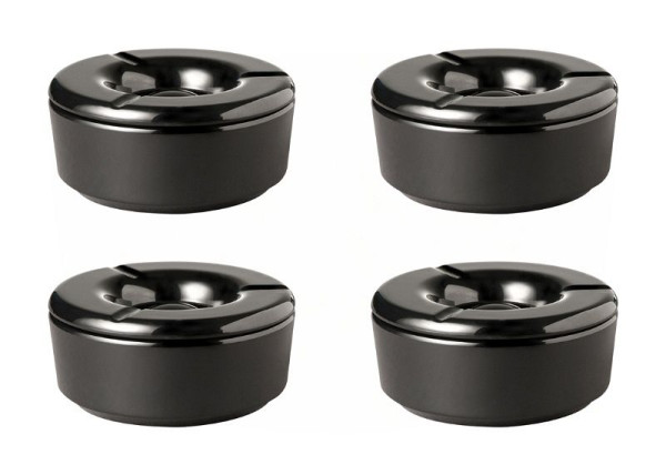 APS Windaschenbecher GLOW, Melamin, Ø 11,5 cm, Höhe 5 cm, schwarz, VE: 4er-Set, 67571