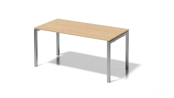 Bisley Cito Schreibtisch, 730 mm höhenfixes U-Gestell, H 19 x B 1600 x T 800 mm, ahorn/silber, DUF1608MP355