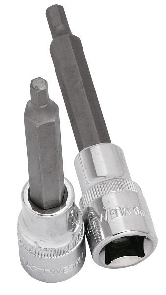 Kraftwerk 1/2" Lang-Bit-Steckschlüssel-Einsatz Innensechskant 7mm 100mm, 336007