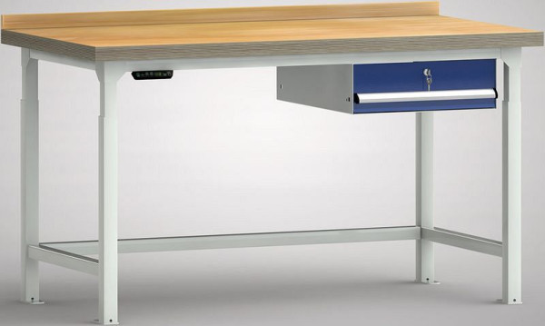 KLW Hydraulik-Profi-Werkbank - 1500 x 800 x 750 - 1030 mm L x T x H, 1 Einzelschublade 150 mm Fh-EA, WPJL01-15M45-E3D02