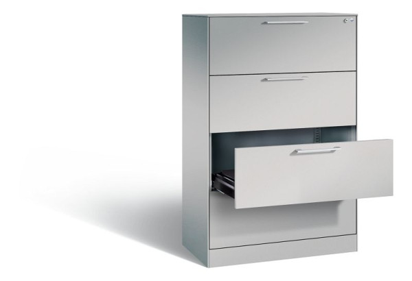C+P Karteischrank Asisto, H1310xB800xT435mm, Farbe: Weißaluminium, Bügelgriff, 146023-422 S10028