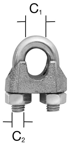 Vormann Seilklemme bis 4 mm RF (V2A), VE: 10 Stück, 007900791AV