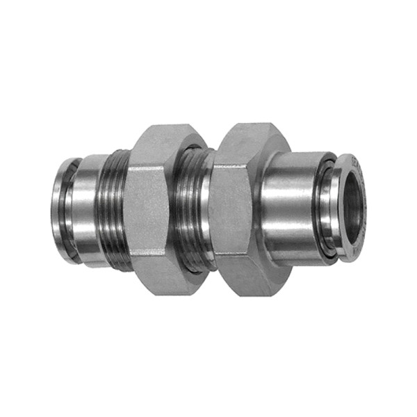 Riegler Gerade Schott-Steckverbindung, M18x1,0, ES 1.4404, 135258