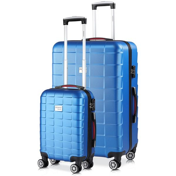 monzana Hartschalenkoffer-Set 2-tlg Exopack Blau ABS, 994393
