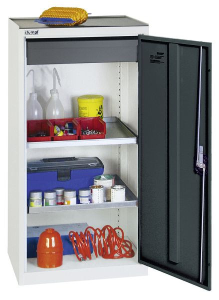 stumpf TM Werkzeug- und Materialschrank 3000, RAL 7035/7016, 1 Schublade, 2 Wannen, 3001171