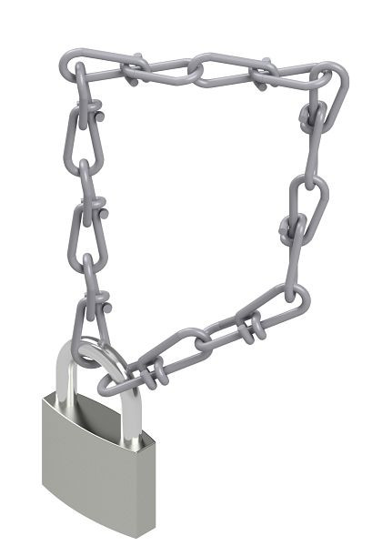 HYMER Zubehörset Kette und Schloss für Zwischenboden klappbar, Stahl galvanisch verzinkt, 20010129