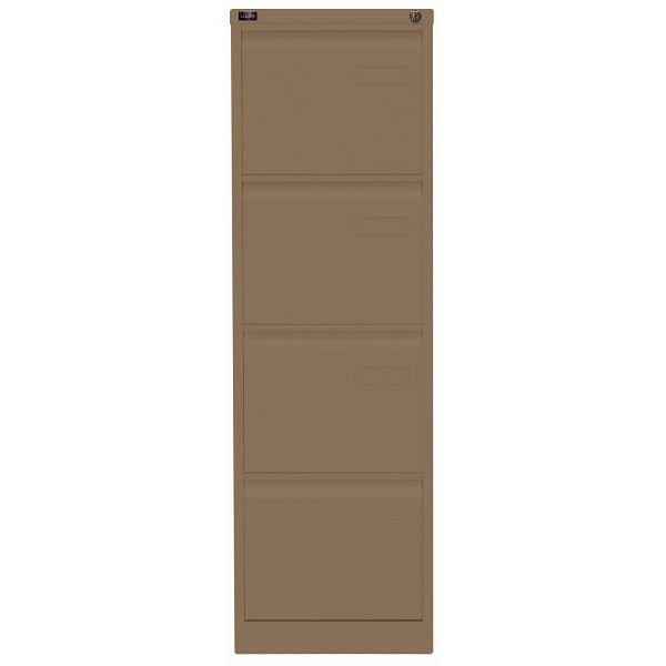 Bisley LIGHT Hängeregistraturschrank LIGHT, einbahnig, 4 HR-Schubladen, 668 coffee, IPCCA14668