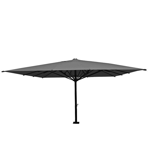 Mendler Gastronomie-Luxus-Sonnenschirm HWC-D20, XXL-Schirm Marktschirm, 5x5m (Ø7,2m) Polyester/Alu 75kg, anthrazit, 63086