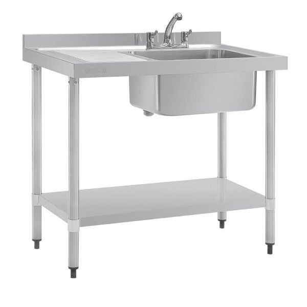 Vogue Spültisch Becken links 120cm lang, Selbstmontage, DY822