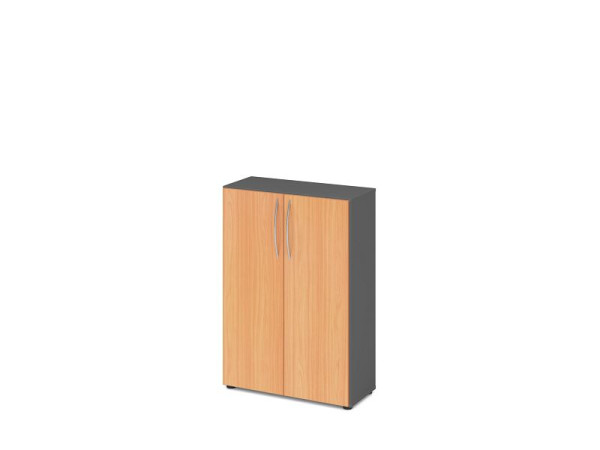 Hammerbacher Schrank 3OH 34, 6cm tief BM Graphit/Buche, V4550/G/6/BM