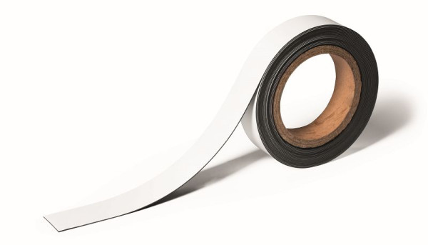 DURABLE Kennzeichnungsband magnetisch, 5 m x 30 mm, beliebig zuschneidbar, weiß, 170802