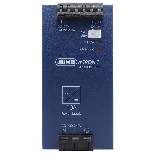 JUMO Netzteil für Hutschienenmontage, Ausgang 10A DC 24V, 00569516
