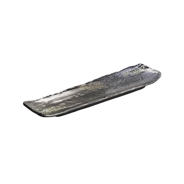 APS Tablett / Sushiboard UMI - Melamin schwarz, 35 x 10 cm, stapelbar, spülmaschinengeeignet, 85562