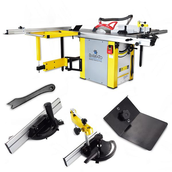 BAMATO Formatkreissäge inklusive XXL-Lieferumfang und serienmäßiger Vorritzeinheit, BFKS-2000