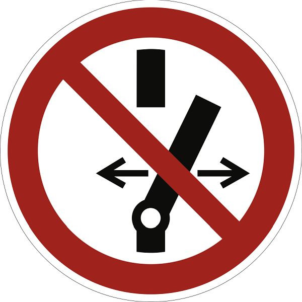 Moedel Schalten verboten ISO 7010, Folie, Ø 100 mm, 58268