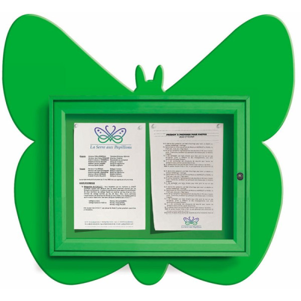 Stein HGS Schaukasten -Kids- Schmetterling, mit Sicherheitsschloss, RAL 3020 verkehrsrot, 32869