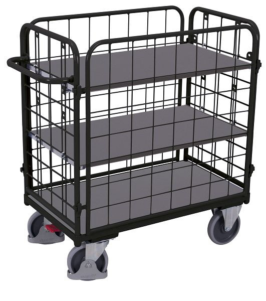 VARIOfit Etagenwagen niedrig, Außenmaße: 1.190 x 640 x 1.220 mm, RAL 7016 anthrazitgrau, sw-600.460/AG