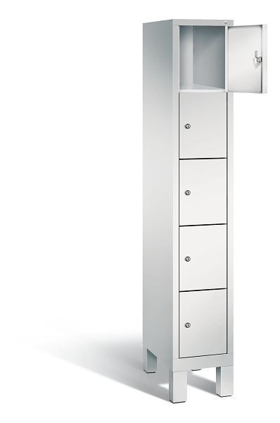 C+P Schließfachschrank Evolo, H1850xB320xT500mm, Farbe: Lichtgrau, 48010-105 S10001