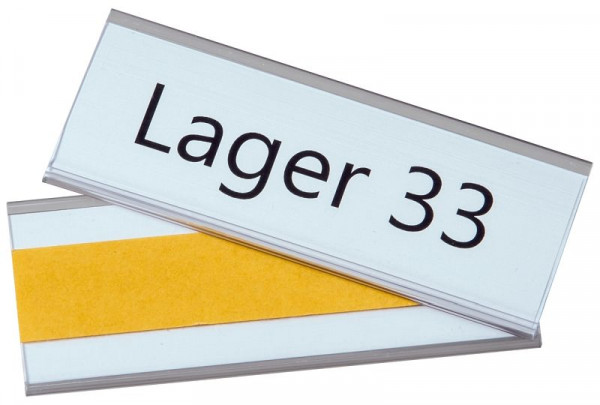 Eichner Etikettenhalter selbstklebend, Maße: 38 x 100 mm, VE: 100 Stück, 9218-03022
