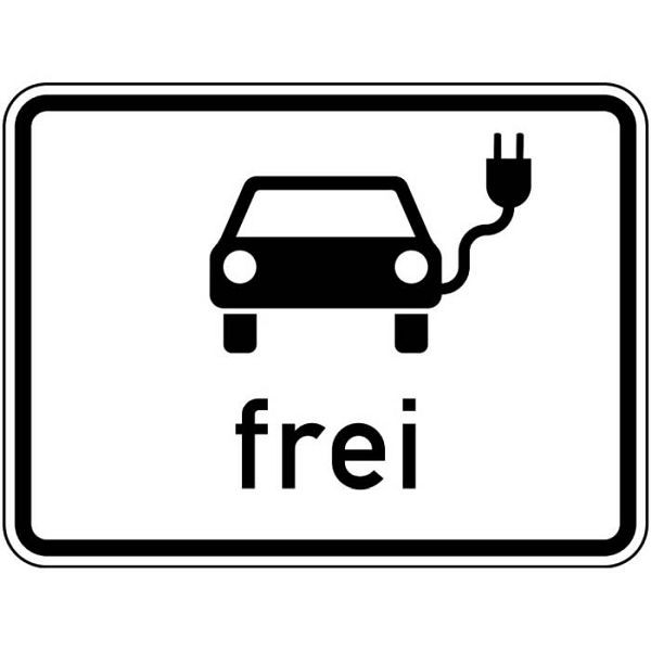 Stein HGS Verkehrszeichen StVO, Elektrisch betriebene Fahrzeuge frei Nr. 1024-20, 450x600mm /RA1/Alform, 1024-20-212