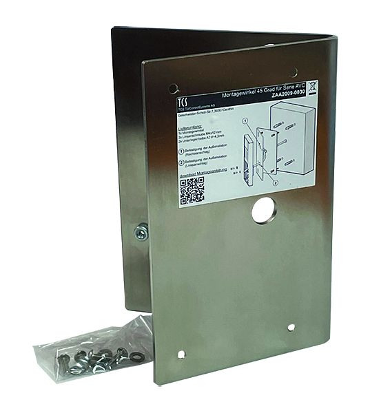 TCS Türkontrollsystem Montagewinkel für die Video Außenstation Serie AVC 35° Edelstahl D3, ZAA2009-0030