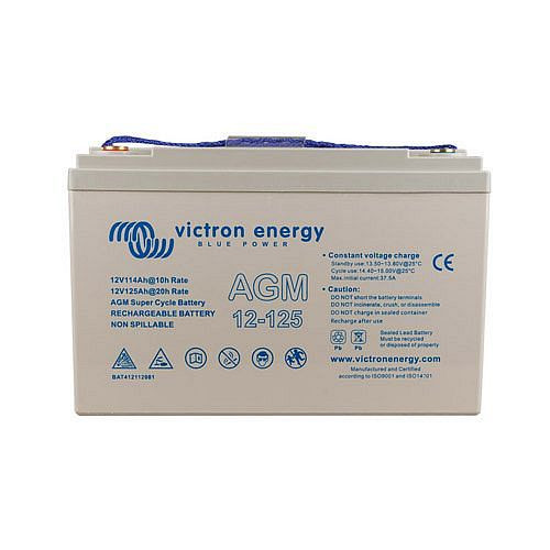Victron Energy Batterie AGM Super Cycle 12V 125Ah, 2-67-012250, BAT412112081