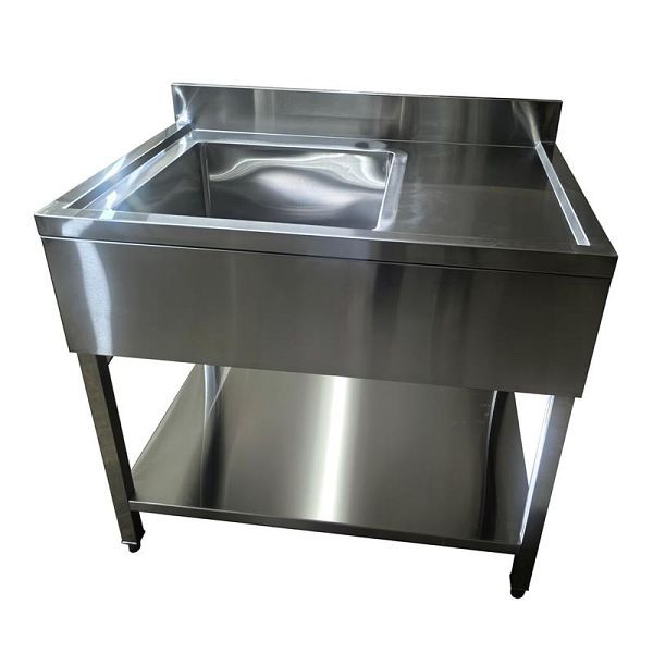 ALLPAX Edelstahl Spültisch 100 x 70 cm, 1 Becken, 10023831