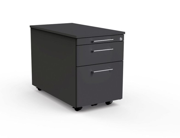 Kerkmann Rollcontainer mit Zentralschloss, Artline, B 420 x T 800 x H 540 mm, anthrazit, 12746913